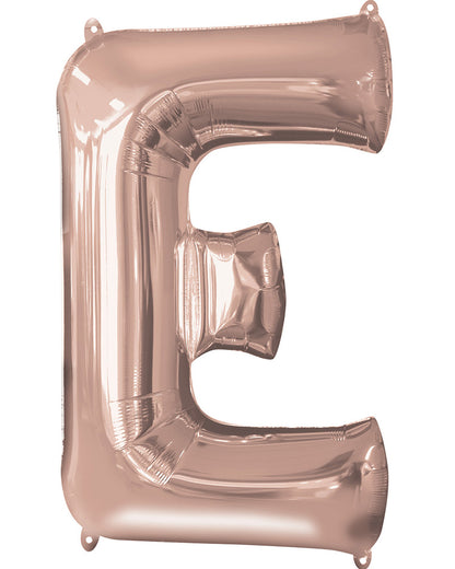 Rose Gold 83cm Letter E Super Shape Balloon