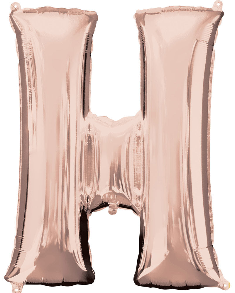Rose Gold 83cm Letter H Super Shape Balloon