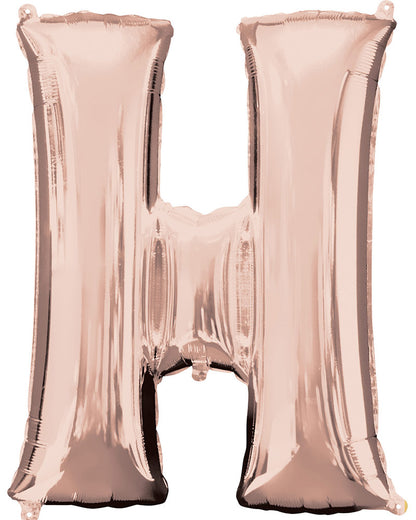 Rose Gold 83cm Letter H Super Shape Balloon