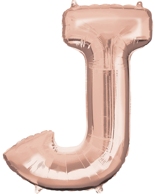 Rose Gold 83cm Letter J Super Shape Balloon
