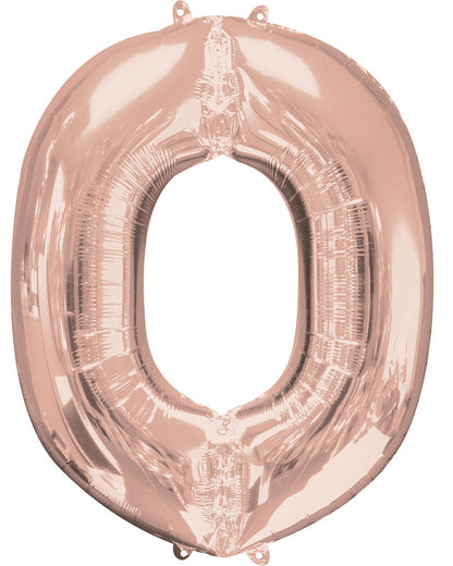 Rose Gold 83cm Letter O Super Shape Balloon