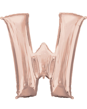 Rose Gold 83cm Letter W Super Shape Balloon