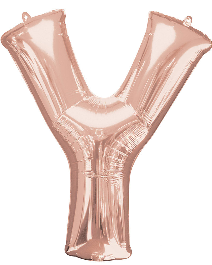 Rose Gold 83cm Letter Y Super Shape Balloon