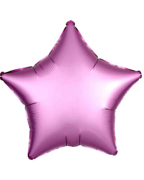 Flamingo Pink Satin 45cm Star Balloon
