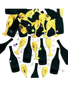 Gold and Black Champagne Confetti Pack
