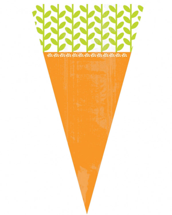Carrot Shaped Treat Bags Pack of 15