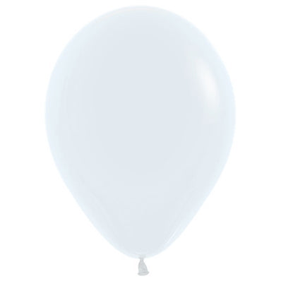 Sempertex 30cm Fashion White Latex Balloons 005 100PK Pack of 100