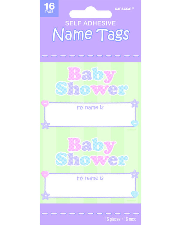 Baby Shower Name Tags Pack of 16