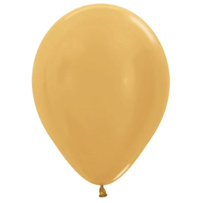 Sempertex 30cm Metallic Gold Latex Balloons 570 25PK Pack of 25