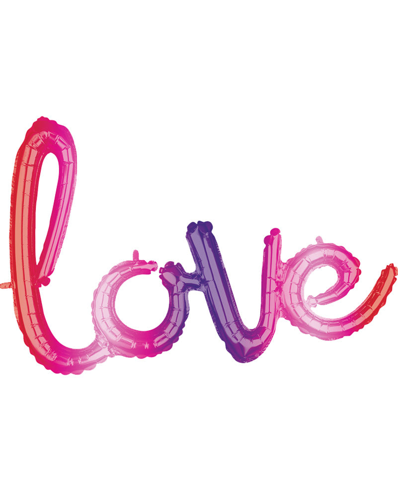 L O V E Ombre Phrase Balloon 79cm