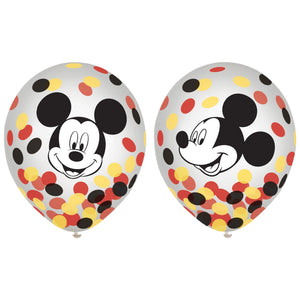 Mickey Mouse Forever 30cm Latex Balloons & Confetti Pack of 6