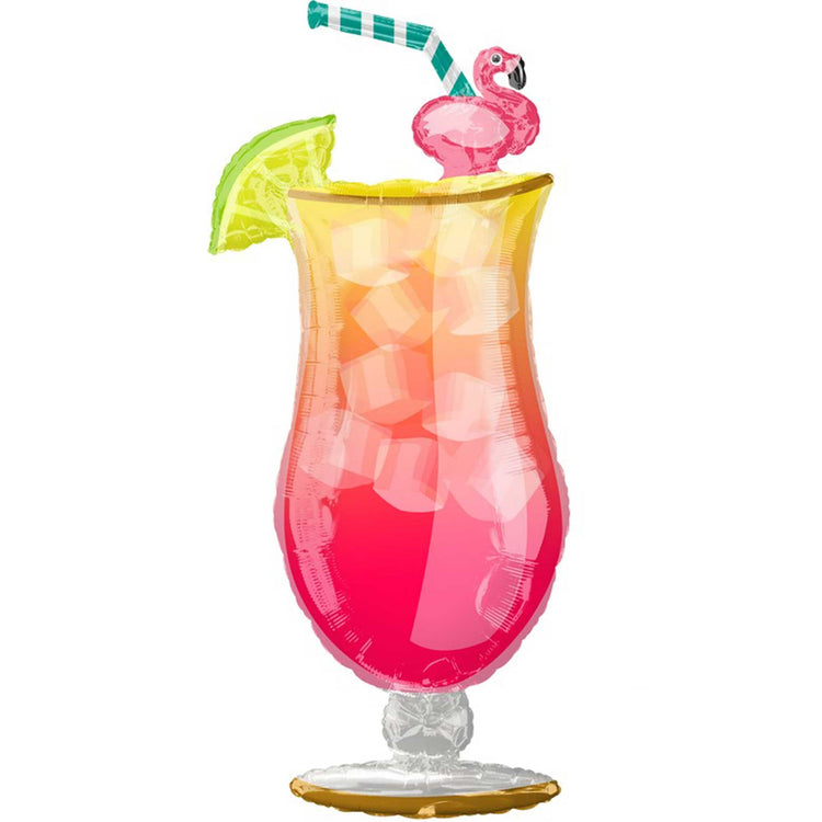 SuperShape XL Lets Flamingle Tropical Drink Balloon