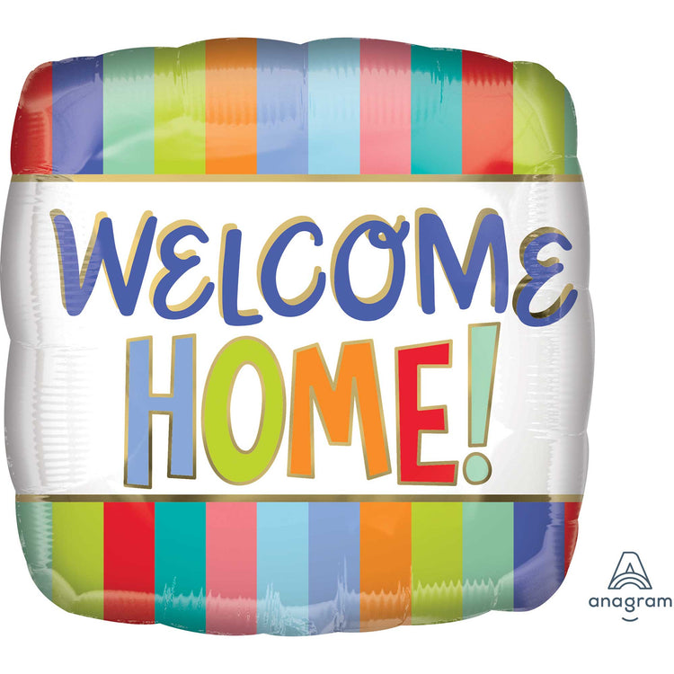 45cm Standard HX Welcome Home Stripes Balloon