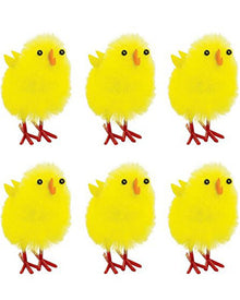 Medium Easter Chenille Chicks Pack of 6