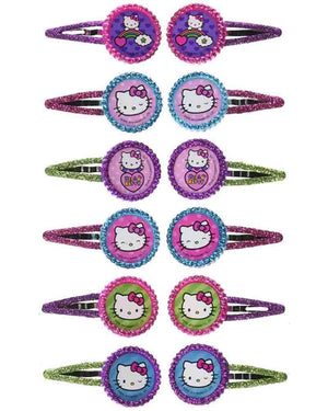Hello Kitty Rainbow Hair Clip Favours Pack of 12