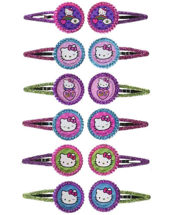 Hello Kitty Rainbow Hair Clip Favours Pack of 12