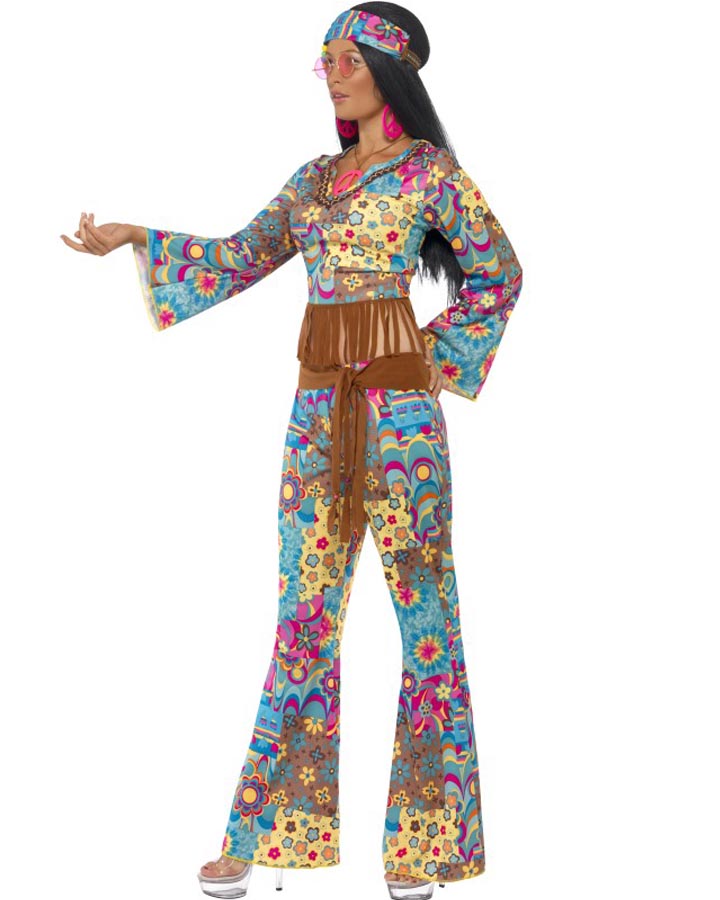 60s Hippie Flower Power Womens Costume