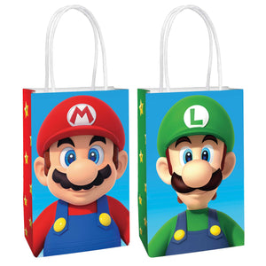 Super Mario Brothers Paper Kraft Bags Pack of 8