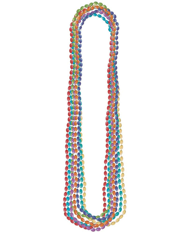 Rainbow Metallic Necklaces Pack of 8
