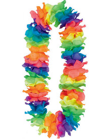 Summer Luau Paradise Neon Rainbow Lei