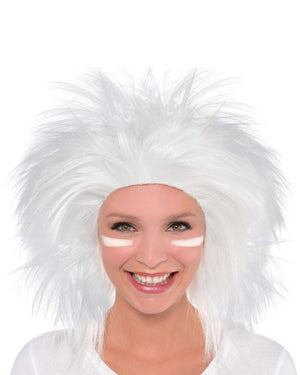 White Crazy Wig