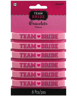 Team Bride Bracelets Pack of 6
