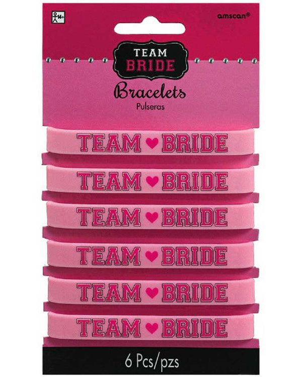 Team Bride Bracelets Pack of 6