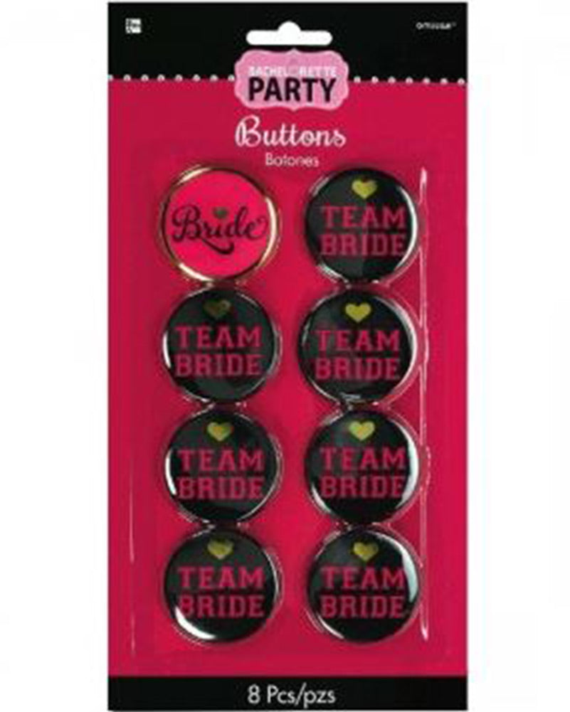 Bachelorette Party Sassy Bride Buttons Pack of 8