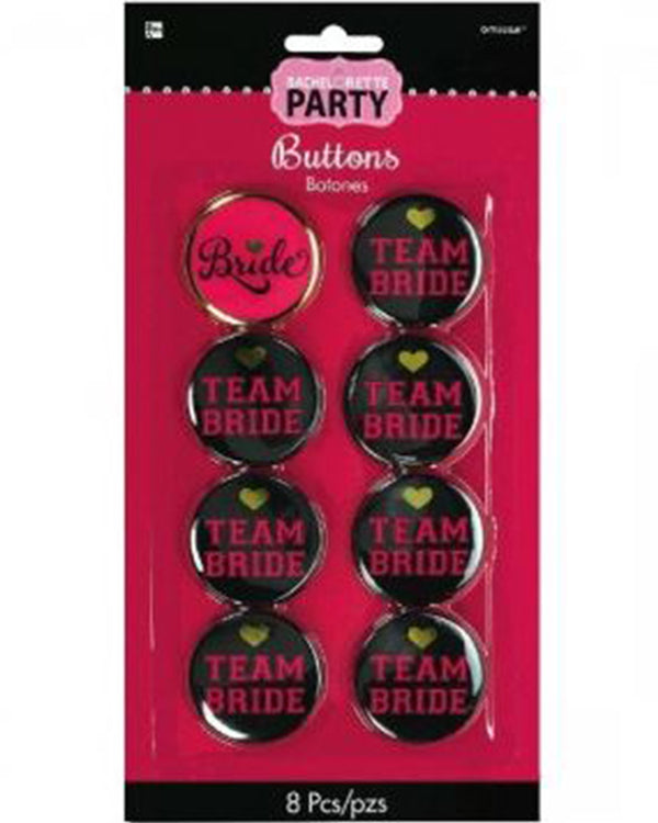 Bachelorette Party Sassy Bride Buttons Pack of 8