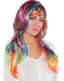 Glamorous Long Rainbow Wig