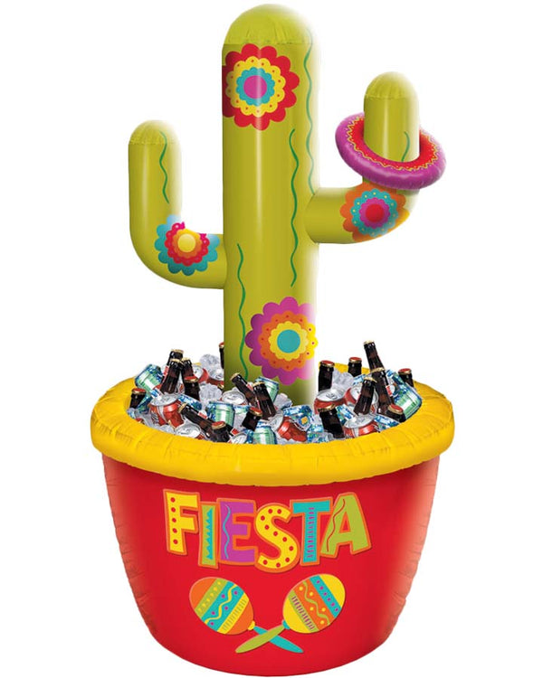 Mexican Fiesta Fun Inflatable Cactus Cooler and Game