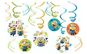 Despicable Me Hanging Swirl Decorations Pack of 12