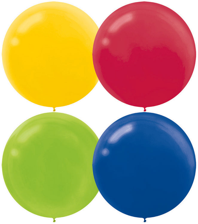 Assorted 60cm Latex Balloons Pack of 4