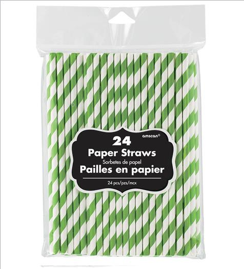 Paper Straws Kiwi Pack of 24