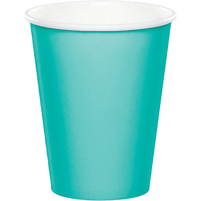 Teal Lagoon Paper Cups 266ml Pack of 24