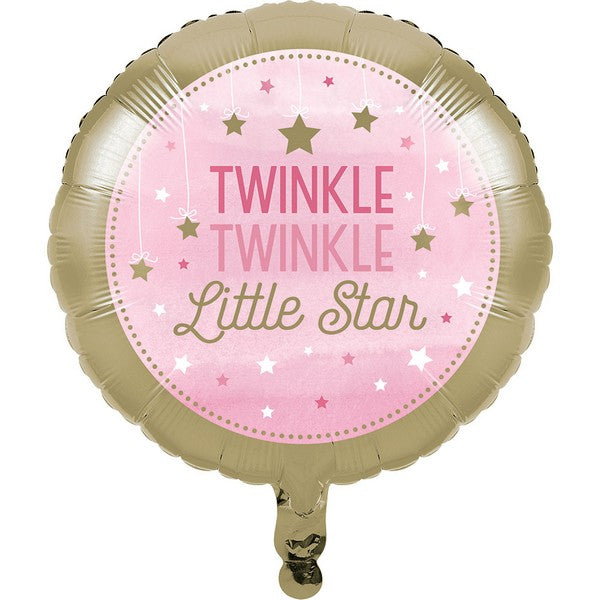One Little Star Girl Foil Balloon 46cm