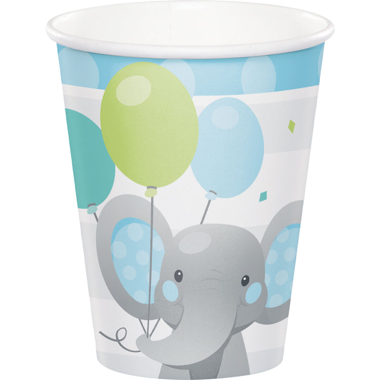 Enchanting Elephant Boy Cups Paper 266ml Pack of 8