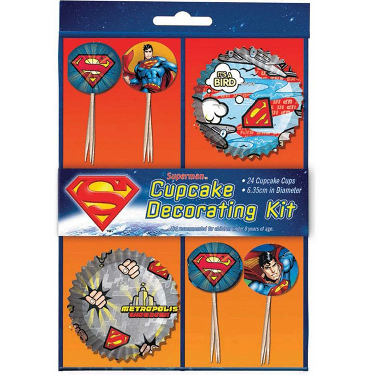 Superman Cupcake Kit for 24 Pack of 48