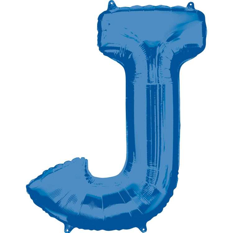 SuperShape Letter J Blue Balloon