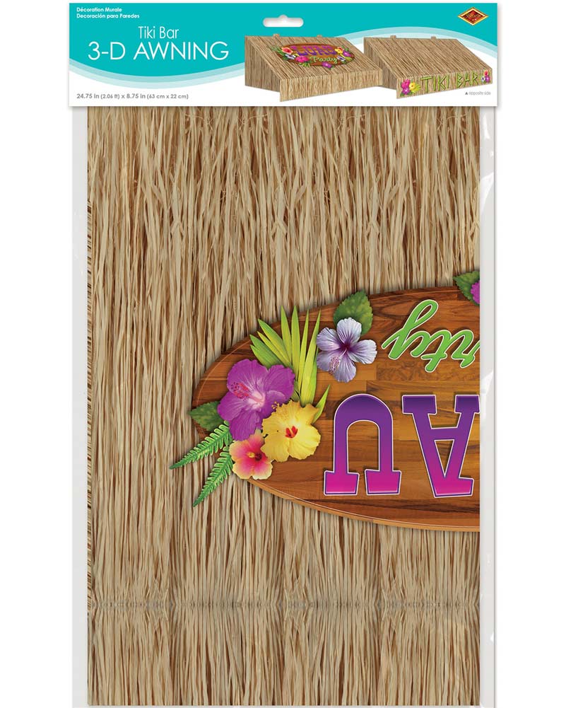3D Tiki Bar Awning Wall Decoration