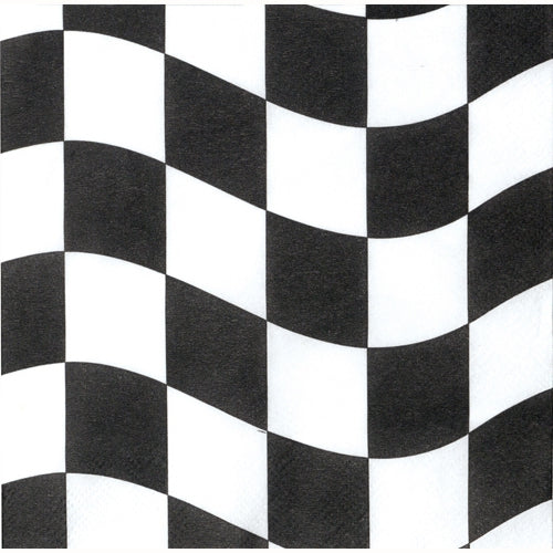 Black & White Check Beverage Napkins Pack of 18
