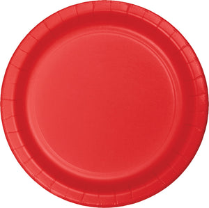 Christmas Classic Red Round Paper Plate 22cm Pack of 24