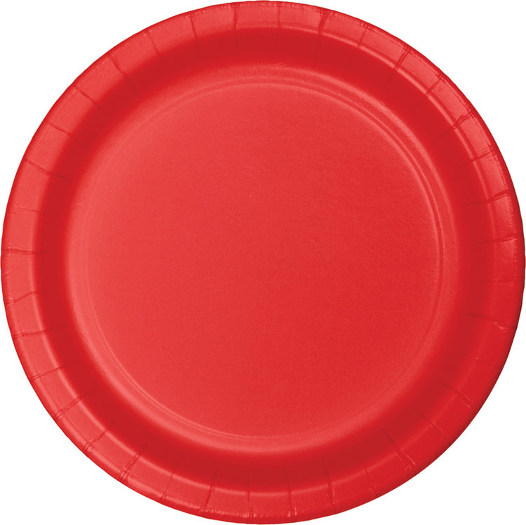 Christmas Classic Red Round Paper Plate 22cm Pack of 24