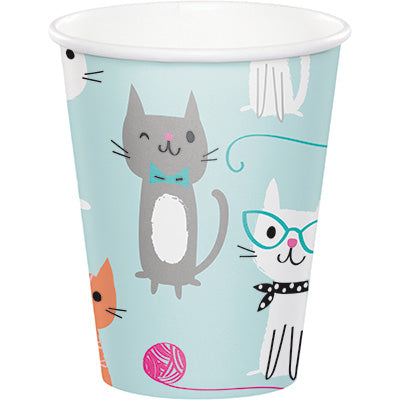 Purrfect Party 260ml Cups Pack of 8