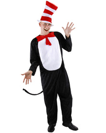 Dr Seuss Cat in the Hat Jumpsuit Adult Costume