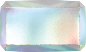 Shimmering Party Iridescent Cardboard Trays Pack of 2