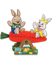 Honeycomb Carrot Seesaw with Bunnies Centrepiece