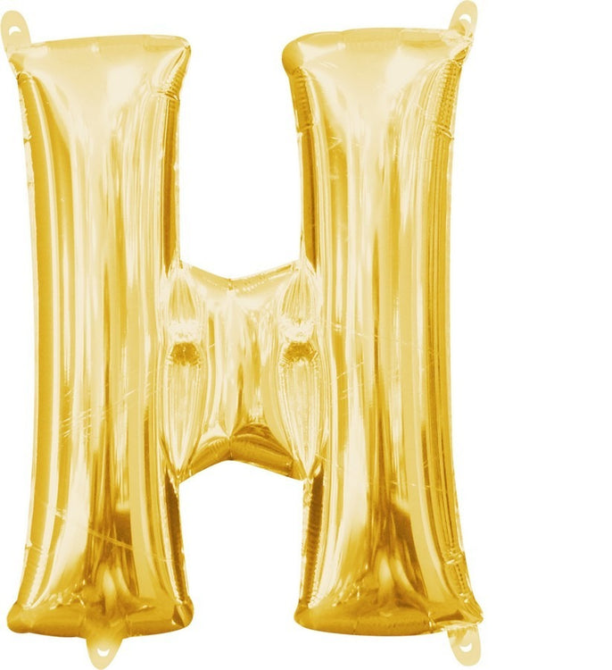 Gold 40cm Letter H Balloon