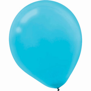 Caribbean Blue Latex Balloons Pack of 15