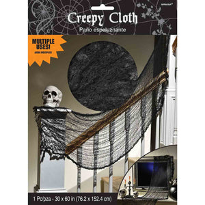 Haunted House Creepy Black Cloth 1.5m